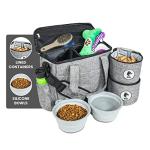 Dog Travel Bag for Supplies - Airline-Approved Backpack for Dogs - Pet Supply Organizer with Foldable Bowls & Food Containers - Pet Travel Bag - Dog Bags for Travelling with Accessories