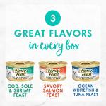 Purina Fancy Feast Seafood Classic Pate Collection Grain Free Wet Cat Food Variety Pack - (Pack of 24) 3 oz. Cans
