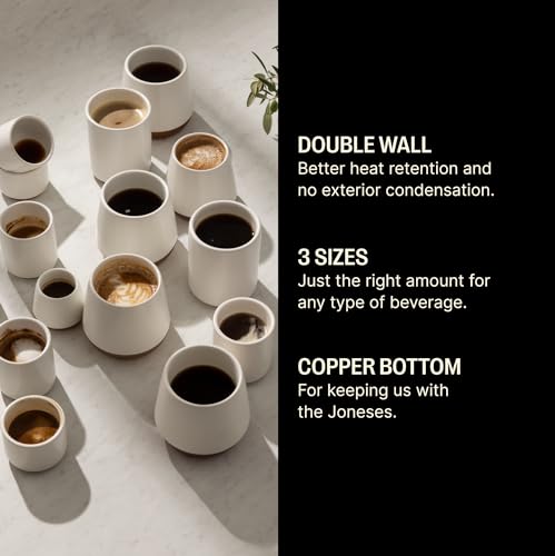 Fellow Joey Double Wall Ceramic Coffee Mug - Matte White