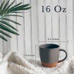 Set of 4 Large Latte Mugs - Modern Style