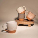 Set of 4 Large Latte Mugs - Modern Style