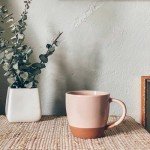 Set of 4 Large Latte Mugs - Modern Style