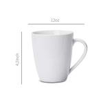 Amazon Basics 12-Cup White Coffee Mug Set