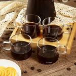Set of 2 Crystal Clear 6oz Glass Mugs