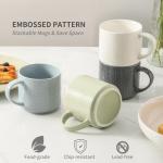 Set of 4 Stackable Porcelain Coffee Mugs
