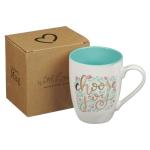 Teal "Choose Joy" Inspirational Coffee Mug for Her