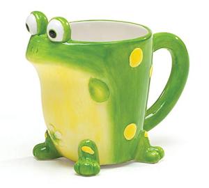 Burton Frog Green Porcelain Coffee Mug, 10 oz
