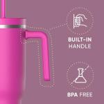 Hydrapeak 40 oz Insulated Travel Mug with Handle