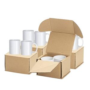 8 Pack White Ceramic Coffee Mugs for Printing