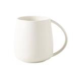 Large White Ceramic Belly Mug for Coffee