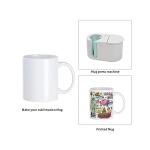 8 Pack White Ceramic Coffee Mugs for Printing