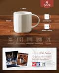 Famiware Star Coffee Mug Set for 4