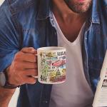 8 Pack White Ceramic Coffee Mugs for Printing