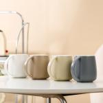Large White Ceramic Belly Mug for Coffee