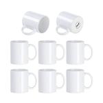 8 Pack White Ceramic Coffee Mugs for Printing