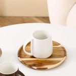 Large White Ceramic Belly Mug for Coffee