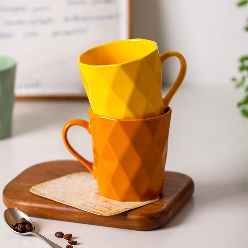 Set of 6 Multicolor Matte Tea and Cocoa Mugs
