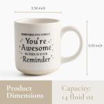 You're Awesome Coffee Mug – Motivational 14oz Ceramic Cup