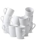 White Bone China Coffee Mug Set of 12