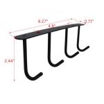 Modern Black Stainless Steel Mug Storage Hooks