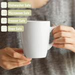 White Bone China Coffee Mug Set of 12