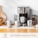 VEWEET Fiona White Ceramic Coffee Mugs Set of 6