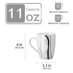 VEWEET Fiona White Ceramic Coffee Mugs Set of 6
