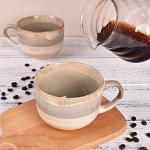 Bosmarlin Jumbo Ceramic Coffee Mug Set of 2