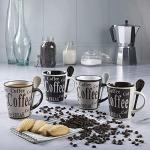 Mr. Coffee 8-Piece Mug and Spoon Set