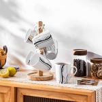VEWEET Fiona White Ceramic Coffee Mugs Set of 6