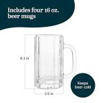 Set of 4 Libbey Heidelberg 16-Oz Beer Mugs
