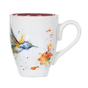 Hummingbird Watercolor Glossy Stoneware Coffee Mug