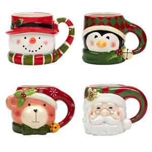 Multicolor Holiday Mug Set - 4 Pieces, 18 oz