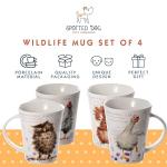 Cute Animal Coffee Mug Set of 4
