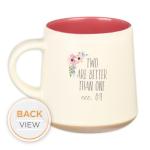 Floral Pink Ceramic Mug with Sister Bible Verse
