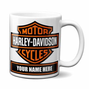 Personalized Harley Davidson Motorcycle Coffee Mug