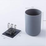 Toothbrush Holder and Grey Mug Set, No Drill