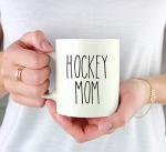 Rustic Farmhouse Ceramic Coffee Mug for Hockey Moms