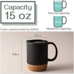 DOWAN 15 oz Ceramic Coffee Mugs Set of 2