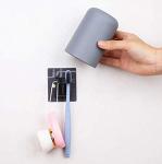 Toothbrush Holder and Grey Mug Set, No Drill