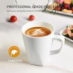 WishDeco Modern White Coffee Mugs Set of 6