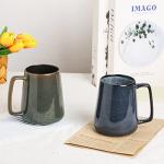 Large Green Ceramic Coffee Mug with Big Handle