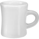 Ceramic Retro Diner Mug with C-Handle - White