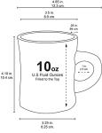 Ceramic Retro Diner Mug with C-Handle - White