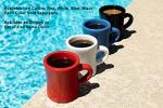 Ceramic Retro Diner Mug with C-Handle - White