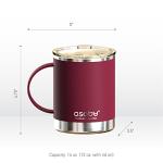 Asobu Ceramic Travel Mug with Handle, 12oz
