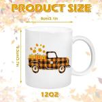 Set of 2 Fall Pumpkin Truck Coffee Mugs