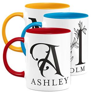Personalized Initial Coffee Mug - 9 Colors