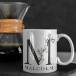 Personalized Initial Coffee Mug - 9 Colors