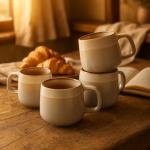 Ava Nord Set of 4 Stylish Ceramic Coffee Mugs